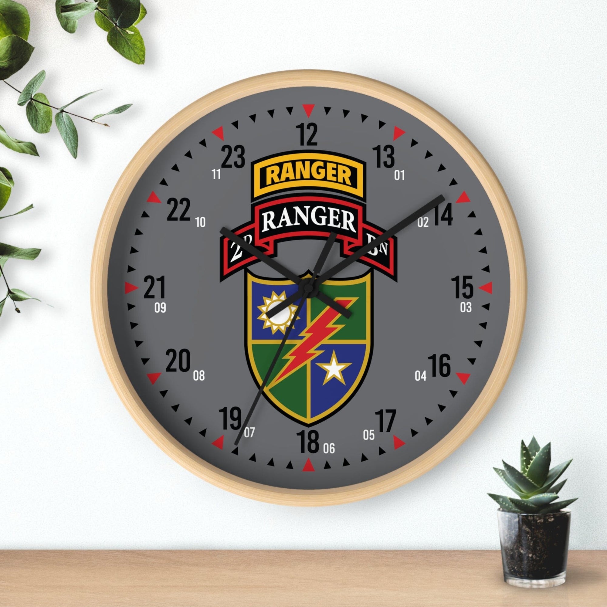 2nd Ranger Battalion Scroll and Shield Wall Clock – American Marauder