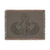 3rd Special Forces Group and Master Jump Wings Woven Blanket Home Decor Printify 