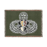 3rd Special Forces Group and Master Jump Wings Woven Blanket Home Decor Printify Artwork 52'' × 37'' 