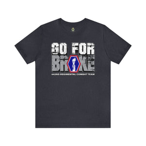 442nd Regimental Combat Team Go For Broke - Athletic Fit Team Shirt T-Shirt Printify S Heather Navy 