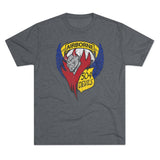 504th Parachute Infantry Regiment Devils DISTRESSED Insignia - Triblend Athletic Shirt T-Shirt Printify Tri-Blend Premium Heather S 