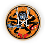507th WWII Spider Patch Wall Clock Home Decor Printify 10" Wooden White
