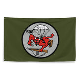 508th Airborne Insignia GREEN EDITION Indoor Display Flag Wall Art American Marauder 