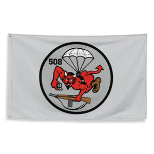 508th Airborne Insignia Indoor Display Flag Wall Art American Marauder 