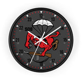 508th Devils Airborne Wall Clock Home Decor Printify Black White 10"