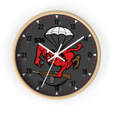 508th Devils Airborne Wall Clock Home Decor Printify Wooden White 10"