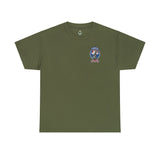517th PRCT Front Back WWII Airborne Distressed Insignia - Unisex Heavy Cotton Tee T-Shirt Printify 