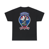517th PRCT Front Back WWII Airborne Distressed Insignia - Unisex Heavy Cotton Tee T-Shirt Printify Black S 