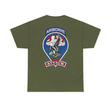 517th PRCT Front Back WWII Airborne Distressed Insignia - Unisex Heavy Cotton Tee T-Shirt Printify Military Green S 