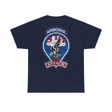 517th PRCT Front Back WWII Airborne Distressed Insignia - Unisex Heavy Cotton Tee T-Shirt Printify Navy S 