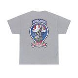 517th PRCT Front Back WWII Airborne Distressed Insignia - Unisex Heavy Cotton Tee T-Shirt Printify Sport Grey S 