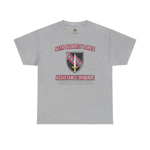 54th SFAB National Guard Insignia - Unisex Heavy Cotton Tee T-Shirt Printify Sport Grey S 
