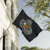 75th Ranger Regiment Insignia with Master Jump Wings Combat Jump Stars Double-Sided Flag - 36 x 60 Home Decor Printify 