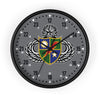 75th Ranger Regiment Wall Clock Home Decor Printify Black Base Black 10"