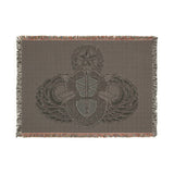 7th Special Forces Group and Master Jump Wings Woven Blanket Home Decor Printify 