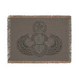 7th Special Forces Group and Master Jump Wings Woven Blanket Home Decor Printify 