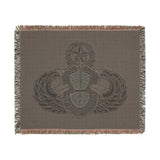 7th Special Forces Group and Master Jump Wings Woven Blanket Home Decor Printify 