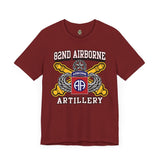 82nd Airborne Division Artillery (DIVARTY) Athletic Fit Short Sleeve Tee T-Shirt Printify 