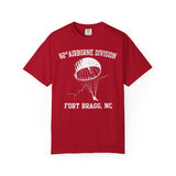 82nd Airborne Division Fort Bragg Old School Dyed Soft Cotton Shirt T-Shirt Printify Red S 