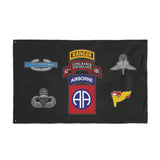 82nd Airborne Division Long Range Surveillance Double-Sided Flag - 36 x 60 Home Decor Printify 36'' × 60'' 