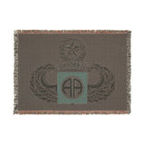 82nd Airborne Division Master Jump Wings Woven Blanket Home Decor Printify 