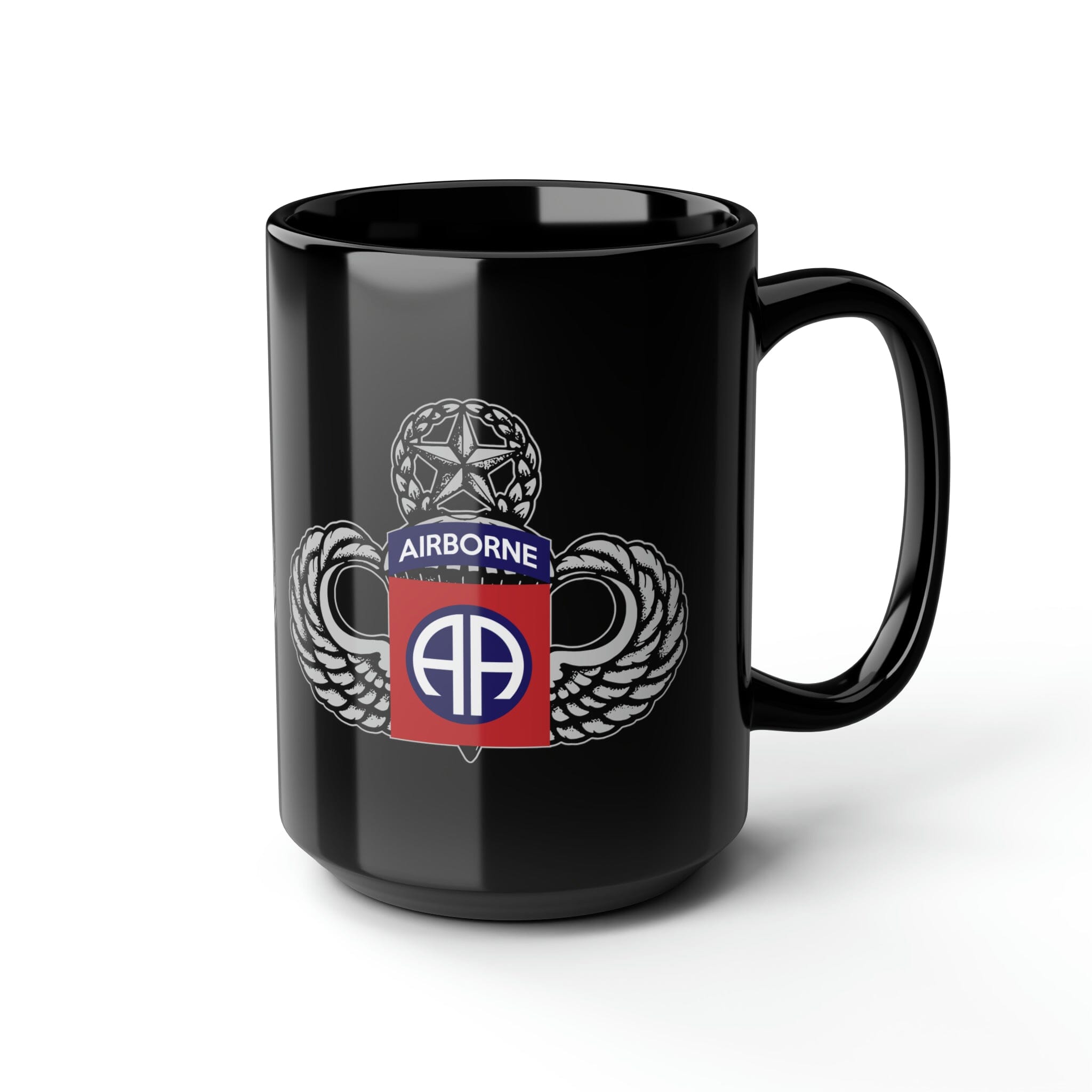 82nd Airborne Master Blaster 15oz Black Mug – American Marauder