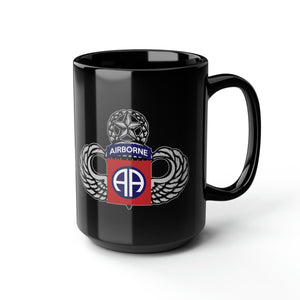 82nd Airborne Master Blaster 15oz Black Mug Mug Printify 15oz 