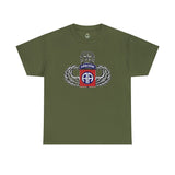 82nd Master Blaster - Distressed - Unisex Heavy Cotton Tee T-Shirt Printify Military Green S 