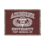 Airborne University Woven Blanket Home Decor Printify Artwork 52'' × 37'' 