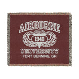 Airborne University Woven Blanket Home Decor Printify Artwork 60" × 50" 