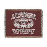 Airborne University Woven Blanket Home Decor Printify Artwork 80" × 60" 