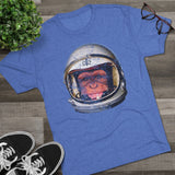 American Marauder Astronaut Chimp - Triblend Athletic Shirt T-Shirt Printify 