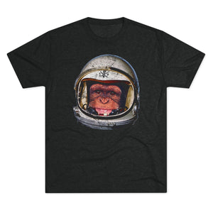 American Marauder Astronaut Chimp - Triblend Athletic Shirt T-Shirt Printify Tri-Blend Vintage Black S 