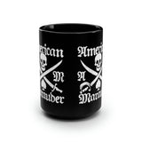 American Marauder Logo 15oz Black Mug Mug Printify 