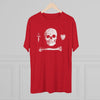 American Marauder Stede Bonnet Pirate Flag Triblend Athletic Shirt T-Shirt Printify 