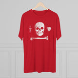 American Marauder Stede Bonnet Pirate Flag Triblend Athletic Shirt T-Shirt Printify 