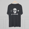 American Marauder Stede Bonnet Pirate Flag Triblend Athletic Shirt T-Shirt Printify 