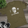 American Marauder Stede Bonnet Pirate Flag Triblend Athletic Shirt T-Shirt Printify 