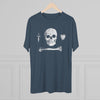 American Marauder Stede Bonnet Pirate Flag Triblend Athletic Shirt T-Shirt Printify 