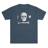 American Marauder Stede Bonnet Pirate Flag Triblend Athletic Shirt T-Shirt Printify Tri-Blend Indigo M 