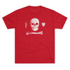 American Marauder Stede Bonnet Pirate Flag Triblend Athletic Shirt T-Shirt Printify Tri-Blend Vintage Red M 