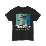 Blue Skies Jump Towers - Fort Benning- Unisex Heavy Cotton Tee T-Shirt Printify 