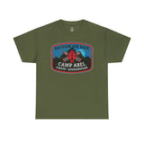 Camp Abel Afghanistan Distressed Camping Badge - Standard Fit Shirt T-Shirt Printify S Military Green 