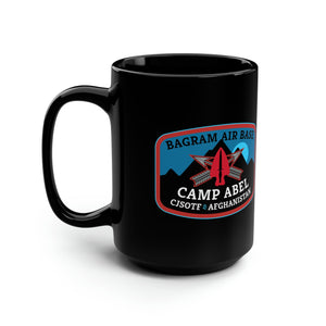Camp Abel Bagram Air Base 15oz Black Mug Mug Printify 15oz 