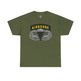 Custom Airborne Black and Gold Standard Fit Shirt T-Shirt Printify S Military Green 