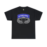 Custom Airborne Blue White Edition Standard Fit Shirt T-Shirt Printify S Black 