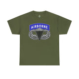 Custom Airborne Blue White Edition Standard Fit Shirt T-Shirt Printify S Military Green 