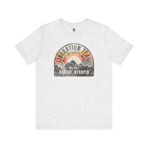 Distressed Atropian Liberation Team Badge Athletic Fit Short Sleeve Tee