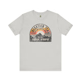 Distressed Atropian Liberation Team Badge Athletic Fit Short Sleeve Tee T-Shirt Printify S Silver 