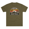 Distressed Atropian Liberation Team Badge Triblend Athletic Shirt T-Shirt Printify Tri-Blend Military Green S 